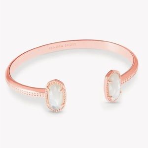 Elton rose gold cuff bracelet in dichroic glass